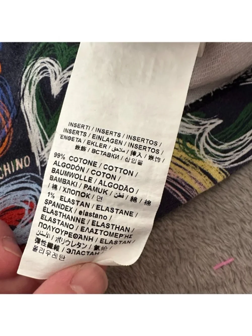 Love Moschino Multi Heart Tee Shirt Mini Dress Short Sleeve Womens size 2